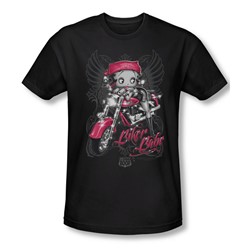 Betty Boop - Mens Biker Babe T-Shirt In Black