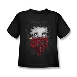 Betty Boop - Little Boys Bandana & Roses T-Shirt In Black