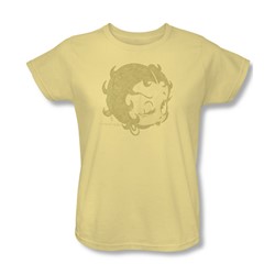 Betty Boop - Womens Hey There T-Shirt In Banana