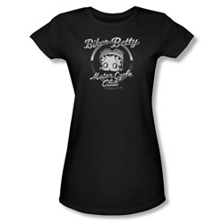 Betty Boop - Womens Chromed Logo T-Shirt In Black