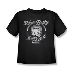 Betty Boop - Little Boys Chromed Logo T-Shirt In Black