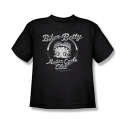 Betty Boop - Big Boys Chromed Logo T-Shirt In Black