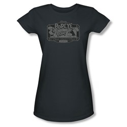 Popeye - Womens Classic Popeye T-Shirt In Charcoal