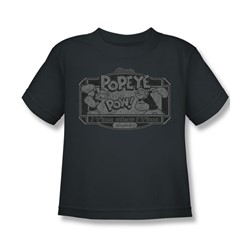 Popeye - Little Boys Classic Popeye T-Shirt In Charcoal