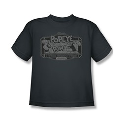 Popeye - Big Boys Classic Popeye T-Shirt In Charcoal