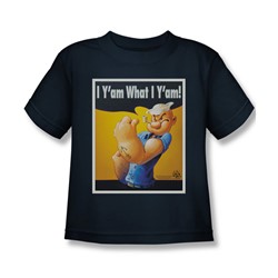 Popeye - Little Boys I Can Do It T-Shirt In Navy