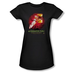 Popeye - Womens Alternative Fuel T-Shirt In Black