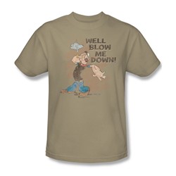 Popeye - Mens Blow Me Down T-Shirt In Sand