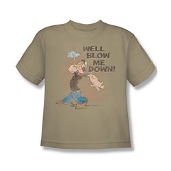 Popeye - Big Boys Blow Me Down T-Shirt In Sand