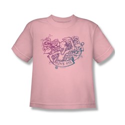 Popeye - Big Boys Olive Oyl Tattoo T-Shirt In Pink