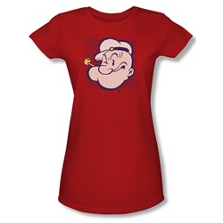 Popeye - Womens Head T-Shirt In Red
