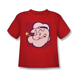 Popeye - Little Boys Head T-Shirt In Red