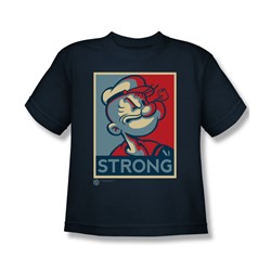 Popeye - Big Boys Strong T-Shirt In Navy
