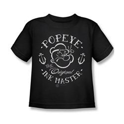 Popeye - Little Boys Ink Master T-Shirt In Black