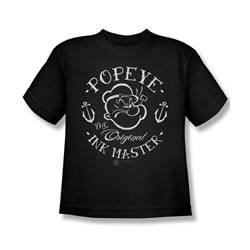 Popeye - Big Boys Ink Master T-Shirt In Black