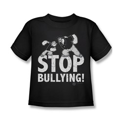 Popeye - Little Boys Stop Bullying T-Shirt In Black