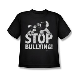 Popeye - Big Boys Stop Bullying T-Shirt In Black
