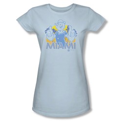 Popeye - Womens Miami T-Shirt In Light Blue