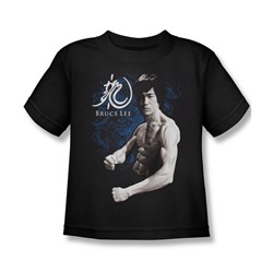 Bruce Lee - Little Boys Dragon Stance T-Shirt In Black