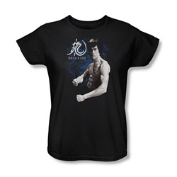 Bruce Lee - Womens Dragon Stance T-Shirt In Black