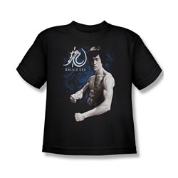 Bruce Lee - Big Boys Dragon Stance T-Shirt In Black