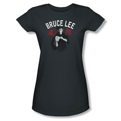 Bruce Lee - Womens Ready T-Shirt In Charcoal