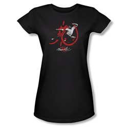 Bruce Lee - Womens High Flying T-Shirt In Black