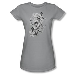 Bruce Lee - Womens In Motion T-Shirt In Silver