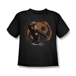 Bruce Lee - Little Boys Jeet Kun Do Pose T-Shirt In Black