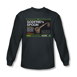 Warehouse 13 - Mens Godfrid Spoon Long Sleeve Shirt In Charcoal