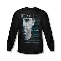 House - Mens Houseisms Long Sleeve Shirt In Black