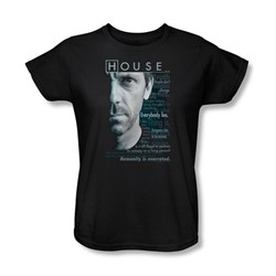 House - Womens Houseisms T-Shirt In Black
