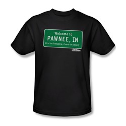 Parks & Recreation - Mens Pawnee Sign T-Shirt In Black