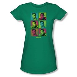 Psych - Womens Squared T-Shirt In Kelly Green