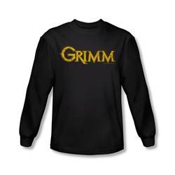 Grimm - Mens Gold Logo Long Sleeve Shirt In Black