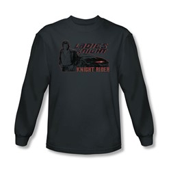 Knight Rider - Mens Ladies Knight Long Sleeve Shirt In Charcoal