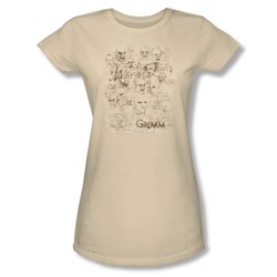 Grimm - Womens Wesen Sketches T-Shirt In Cream