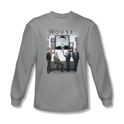 House - Mens The Cast Long Sleeve Shirt In Silver