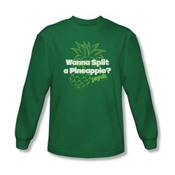 Psych - Mens Pineapple Split Long Sleeve Shirt In Kelly Green