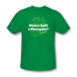 Psych - Mens Pineapple Split T-Shirt In Kelly Green