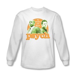 Psych - Mens Predictable Long Sleeve Shirt In White