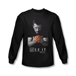 House - Mens Use It Long Sleeve Shirt In Black