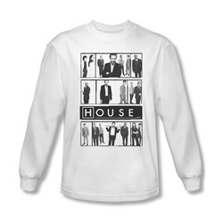 House - Mens Film Long Sleeve Shirt In White