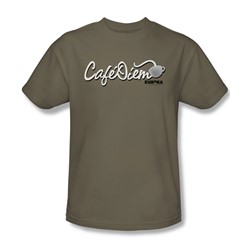Eureka - Mens Café Diem T-Shirt In Safari Green