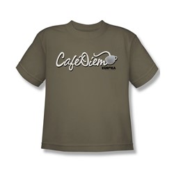 Eureka - Big Boys Café Diem T-Shirt In Safari Green