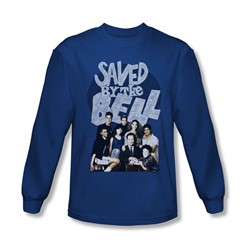 Saved By The Bell - Mens Retro Cast Long Sleeve Shirt In Royal