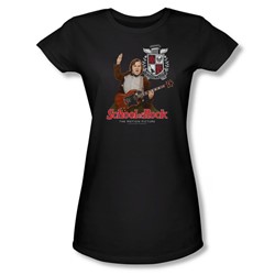 School Of Rock - Womens The Teacher Is In T-Shirt In Black