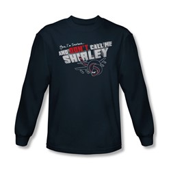 Airplane - Mens Dont Call Me Shirley Long Sleeve Shirt In Navy
