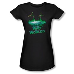 War Of The Worlds - Womens Global Attack T-Shirt In Black