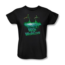 War Of The Worlds - Womens Global Attack T-Shirt In Black
